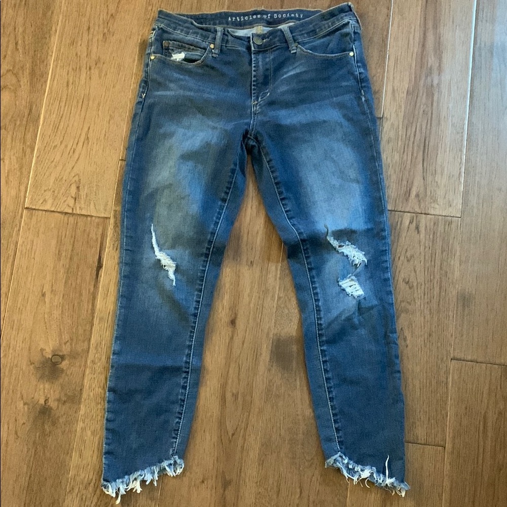 Distressed Blue Women Jeans